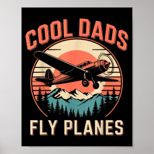 Coole Väter fliegen Flugzeuge Lustiges Grundstück Poster