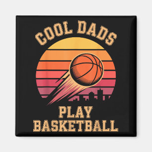 Coole Väter spielen Basketball Vater Kunstwerk Magnet