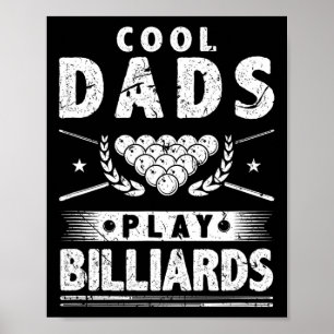 Coole Vater spielen Billiard Poster