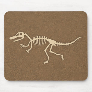 Coole Velociraptor-Dinosaurier-Knochen und Skelett Mousepad