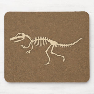 Coole Velociraptor-Dinosaurierknochen und Skelett Mousepad