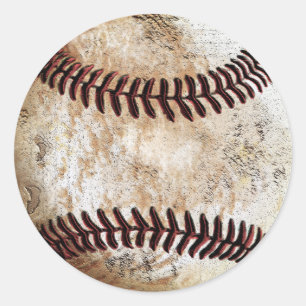 Coole Vintage Baseball-Stickelemente blank oder Te Runder Aufkleber
