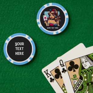 Coole Vintage Dame Casino Pokerchips