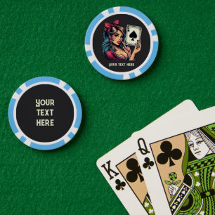 Coole Vintage Dame Casino Pokerchips