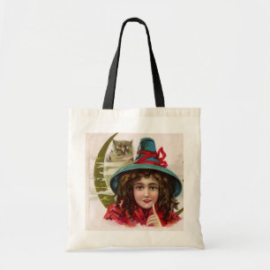 coole Vintage Halloween-Hexe-Leckerei Tragetasche
