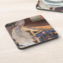 Coole Vintage japanische Ghost-Blockdrucke