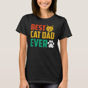 Coole Vintage Katze Daddy Best Cat Vater Ever Cat T-Shirt