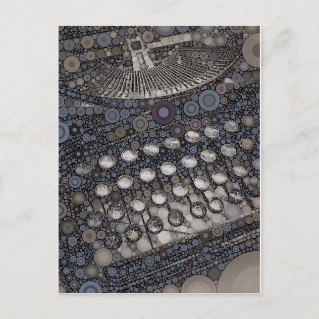 Coole Vintage Schreibmaschine Moderner Pop Art Postkarte (Vorderseite)