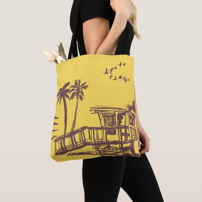 Coole Vintage Strandskizze Tasche (Von Nahem)