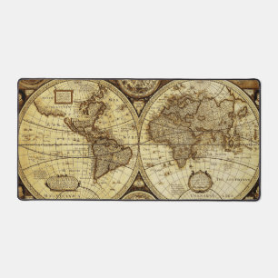 Coole Vintage Weltkarten Schreibtischunterlage