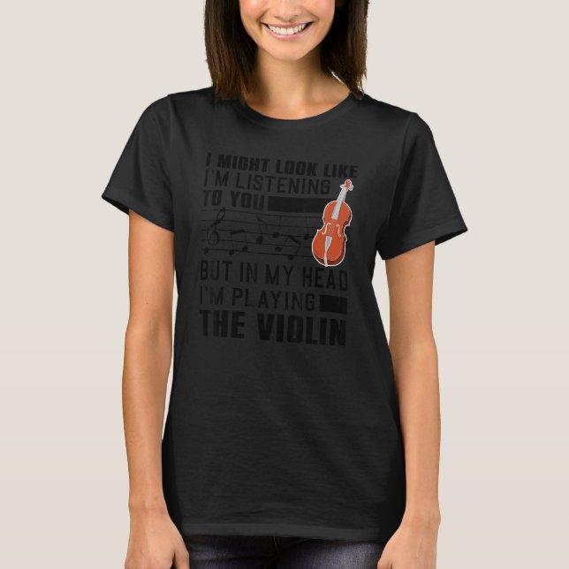 Coole Violine für Männer Violinist Viola C T-Shirt (Vorderseite)