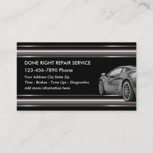 Coole Visitenkarten für Autoreparatur Visitenkarte
