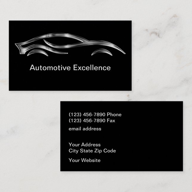 Coole Visitenkarten für die Automobilindustrie Visitenkarte (Vorne/Hinten)