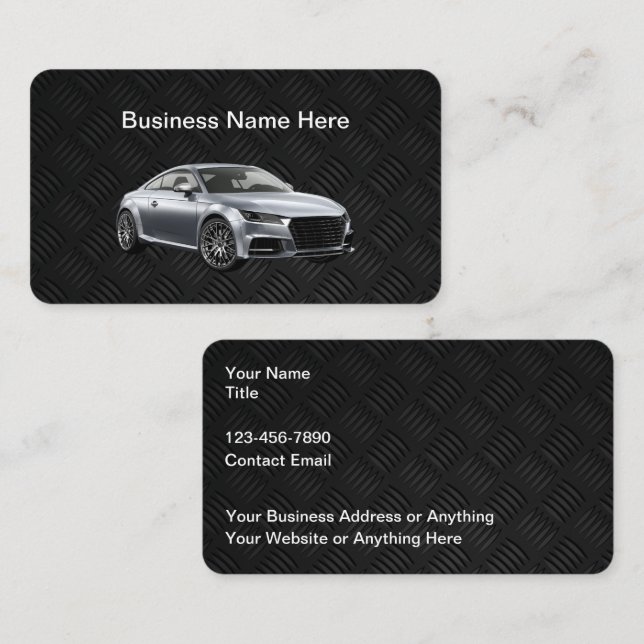 Coole Visitenkarten für ein Automobilgeschäft Visitenkarte (Vorne/Hinten)