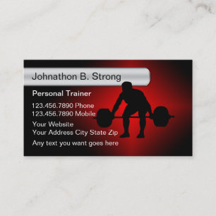 Coole Visitenkarten für Personal Trainer Visitenkarte