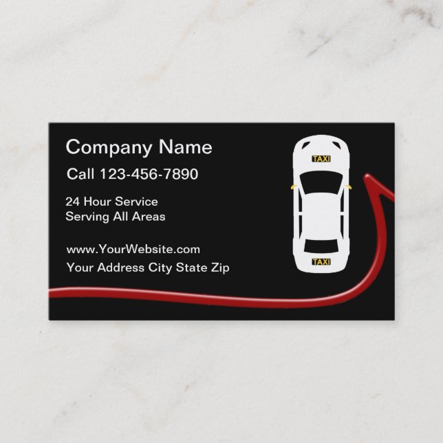 Coole Visitenkarten für Taxi Visitenkarte (Vorderseite)
