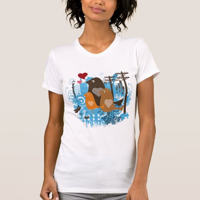 Coole Vogel-Grafik T-Shirt (Vorderseite)