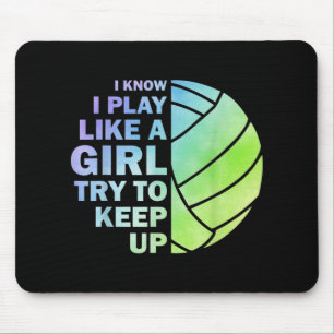 Coole Volleyball für weibliche Mädchen Jugendvolle Mousepad