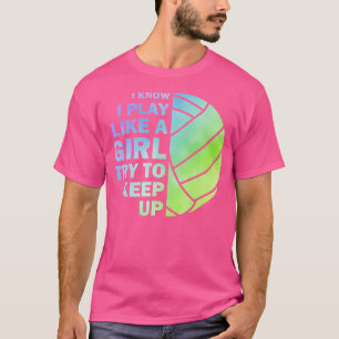 Coole Volleyball für weibliche Mädchen Jugendvolle T-Shirt