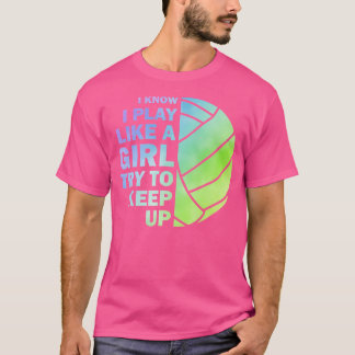 Coole Volleyball für weibliche Mädchen Jugendvolle T-Shirt