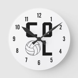 Coole Volleyball Runde Wanduhr