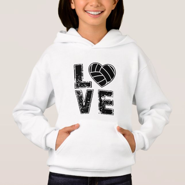 coole Volleyballsportler Hoodie (Vorderseite)