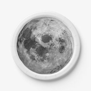 Coole Vollmond-Astronomie Pappteller