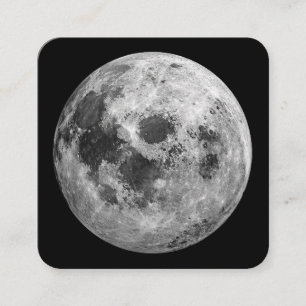 Coole Vollmond-Astronomie Quadratische Visitenkarte