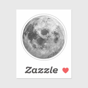 Coole Vollmond-Grafik Weltraum Astronomie Wissensc Aufkleber