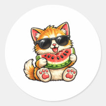 Coole Wassermelonen-Katze