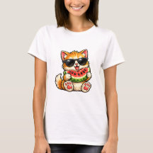 Coole Wassermelonen-Katze