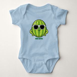 Coole Wassermelonen-Sonnenbrille Cartoon-Grafik Baby Strampler