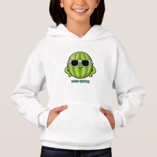 Coole Wassermelonen-Sonnenbrille Cartoon-Grafik Hoodie