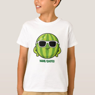 Coole Wassermelonen-Sonnenbrille Cartoon-Grafik T-Shirt