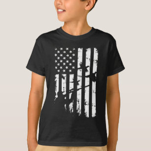 Coole Wasservögel Amerikanische Vintage Flagge USA T-Shirt