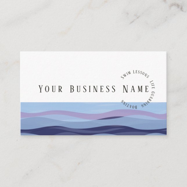 Coole Wave Business Card Visitenkarte (Vorderseite)