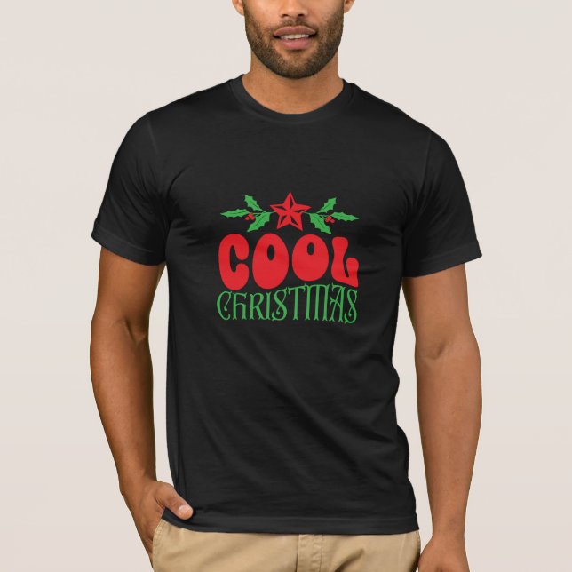 Coole Weihnachten - Feierabend Holly & Star Design T-Shirt (Vorderseite)