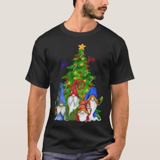 Coole Weihnachtsgnomes Xmas Tree Ho Ho Ho Design T-Shirt
