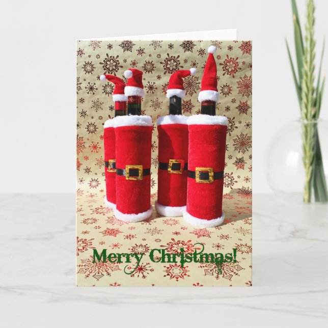 Coole Weihnachtsweinkarte! Feiertagskarte (Vorderseite)
