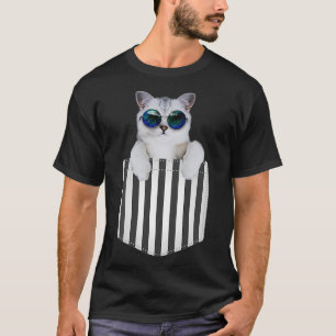 Coole weiße Katzen in der Tasche T-Shirt