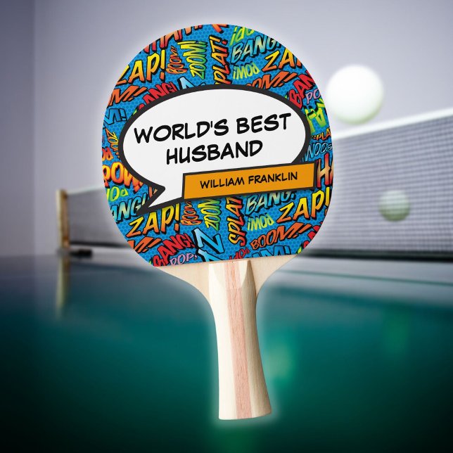 Coole Welten Best Husband Modern Funny Tischtennis Schläger (Cool Worlds Best Husband Modern Funny Ping Pong Paddle)