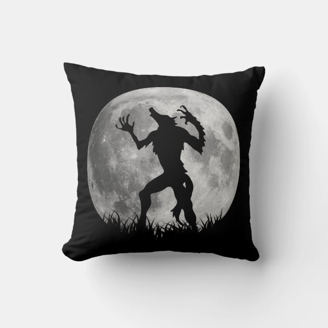 Coole Werewolf-Vollmond-Umwandlung Kissen (Vorderseite)