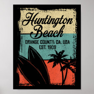 Coole Wettbewerbe in Huntington Beach Surfing Poster