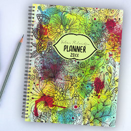 Coole Whimsistische Linie Art Ink Wasserfarben Spl Planer