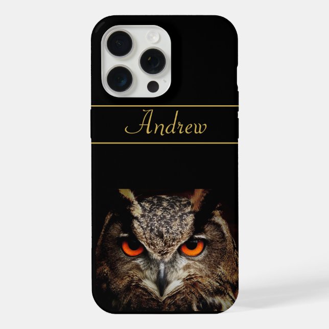 Coole wilde Eule  iPhone 15 Pro Max Hülle (Rückseite)