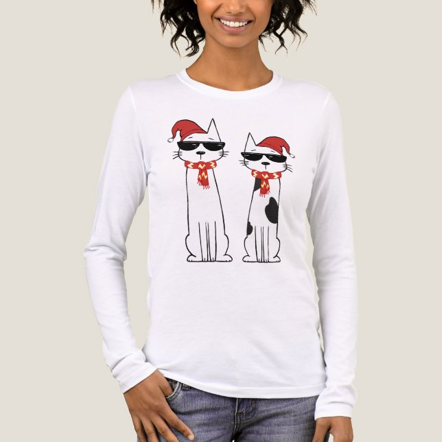 Coole Winterkatzen Tri-Blend Shirt (Vorderseite)