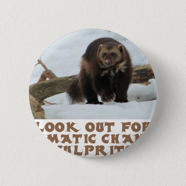 coole Wolverineentwürfe Button (Vorderseite)