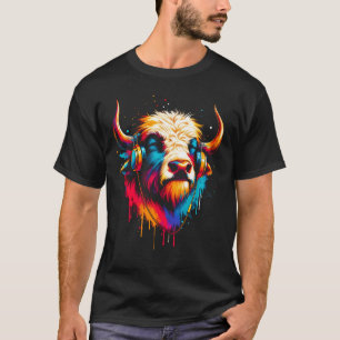 Coole Yak Headphone Music Art Weihnachten T-Shirt