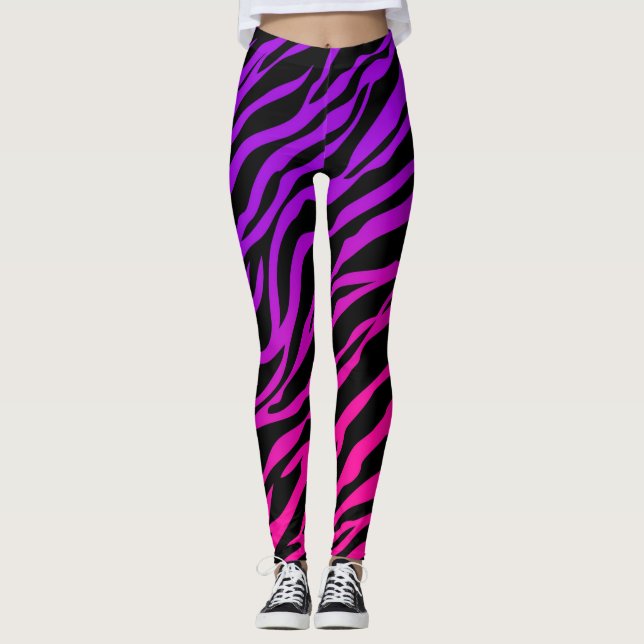 Coole Zebra Print Leggings (Vorderseite)