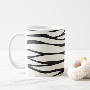 Coole Zebramuster Streifen Café Tasse
